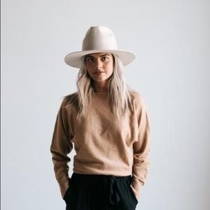 Gigi Pip Billie Ivory - Tall Crown Fedora